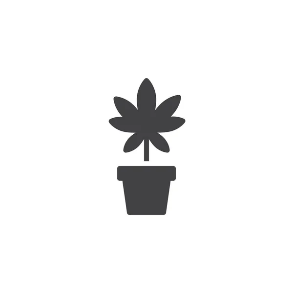 Icono Del Cannabis Medicinal Ilustración Vectorial Simple — Archivo Imágenes Vectoriales
