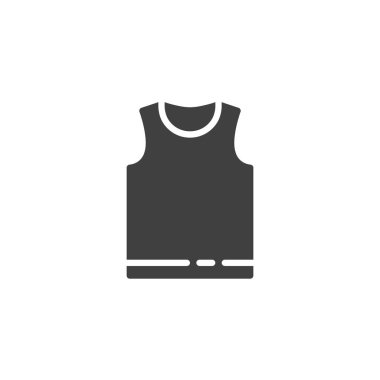 Erkek atlet vektör simgesi. Mobil konsept ve web tasarımı için düz tabela. Kolsuz kolsuz bluz simgesi. Sembol, logo çizimi. Vektör grafikleri