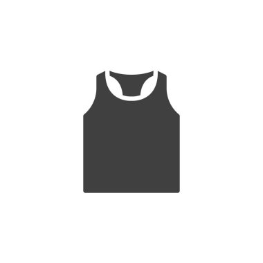 Erkek atlet vektör simgesi. Mobil konsept ve web tasarımı için düz tabela. Kolsuz kolsuz bluz simgesi. Sembol, logo çizimi. Vektör grafikleri