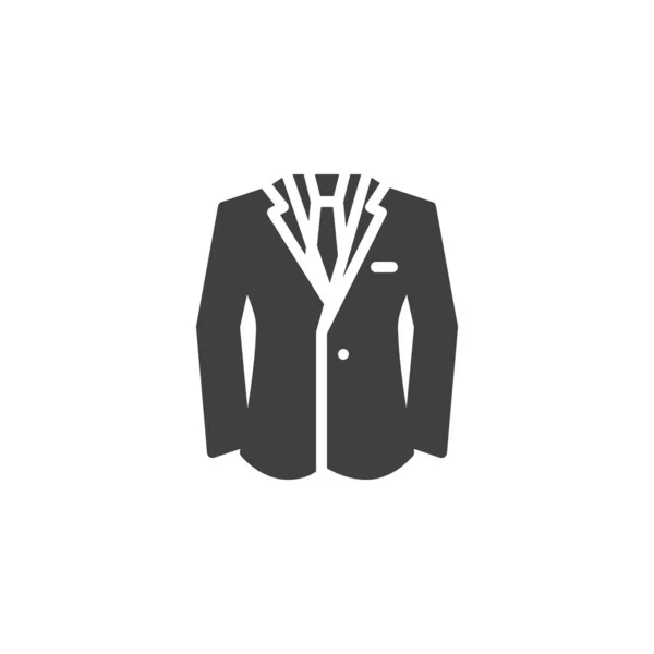 Traje Negocios Icono Chaqueta Vector Signo Plano Lleno Para Concepto — Vector de stock