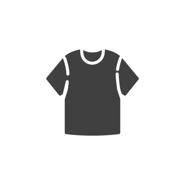 空白T恤矢量图标 填写了移动概念和网页设计的平面标志 短袖T恤衫标志 标识插图 矢量图形 — 图库矢量图片