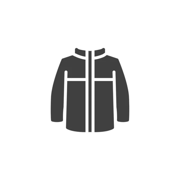 長袖ベクトルアイコンとメンズジャケット モバイルコンセプトとウェブデザインのための完全なフラット記号 冬のジャケット 衣類のグリフアイコン シンボル ロゴイラスト ベクトルグラフィックス — ストックベクタ