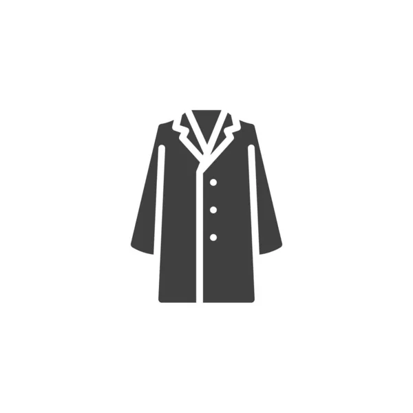 Elegantní Mužský Kabát Vektorové Ikony Vyplněný Plochý Znak Pro Mobilní — Stockový vektor