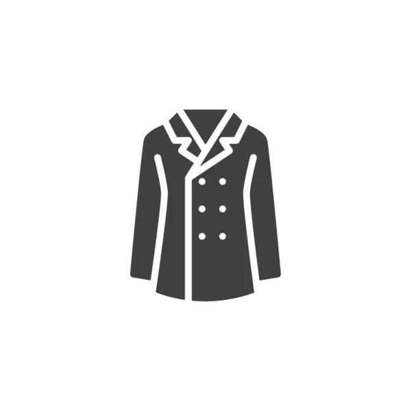 Elegante Hombre Abrigo Icono Vector Signo Plano Lleno Para Concepto — Vector de stock