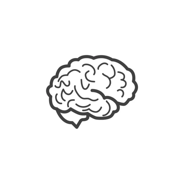 Піктограма Лінії Людського Мозку Знак Лінійного Стилю Мобільної Концепції Веб — стоковий вектор