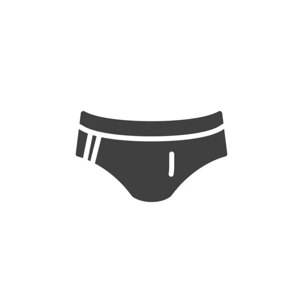 内裤矢量图标 填写了移动概念和网页设计的平面标志 男式内衣的树干石像图标 标识插图 矢量图形 — 图库矢量图片