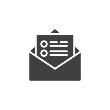 Envelope checklist vector icon