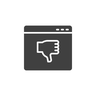 Online feedback webpage vector icon