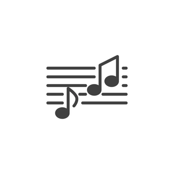 Icona vettoriale delle note di melodia — Vettoriale Stock