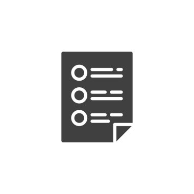 Checkbox file vector icon