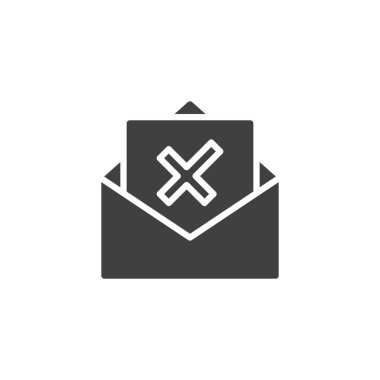 Rejected email document vector icon