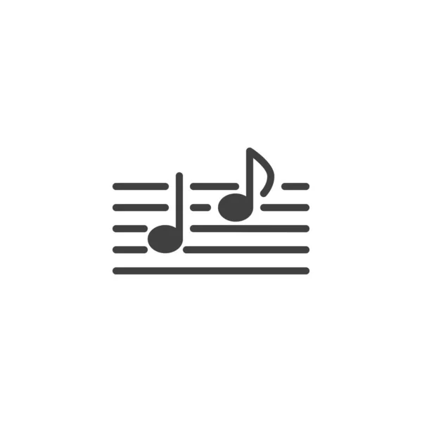Musical melody notes vector icon — Stock Vector