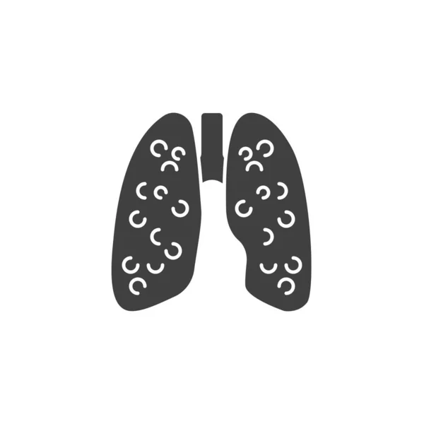 Human Lungs Vector Icon Filled Flat Sign Mobile Concept Web — Stock Vector