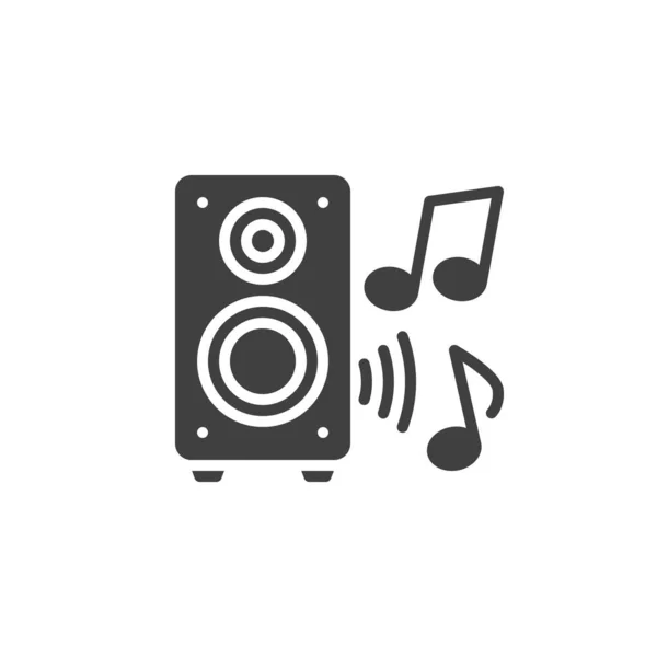 Music Speaker Vector Icon Filled Flat Sign Mobile Concept Web — Stock Vector