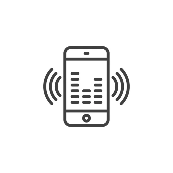 Εικονίδιο Οθόνης Ισοσταθμιστή Κινητού Τηλεφώνου Γραμμικό Στύλ Για Mobile Concept — Διανυσματικό Αρχείο
