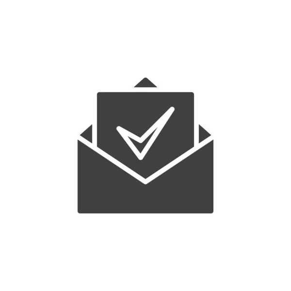 Confirmed email document vector icon — Stockvector