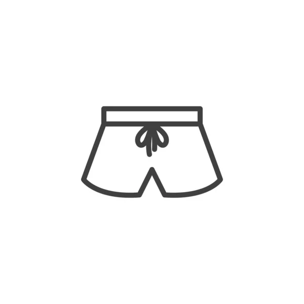 Zwembroek Lijn Icoon Lineair Stijlteken Voor Mobiel Concept Webdesign Strandshorts — Stockvector