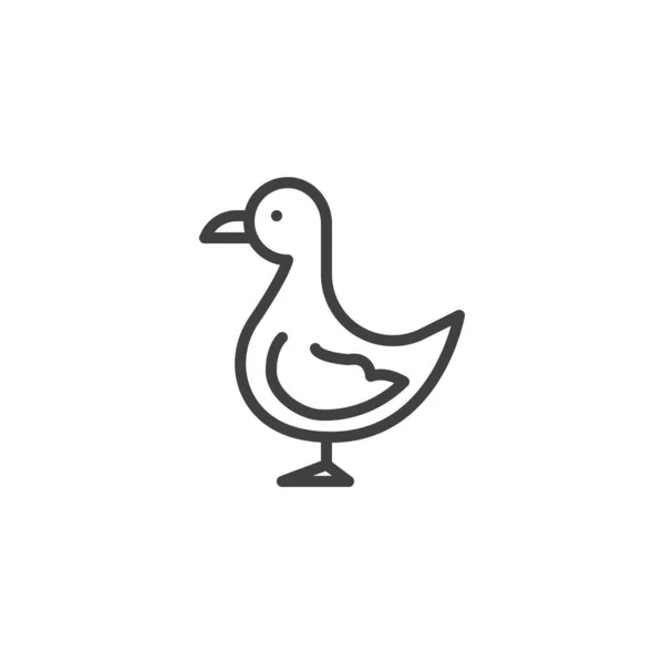 Icono Línea Gaviota Signo Estilo Lineal Para Concepto Móvil Diseño — Vector de stock