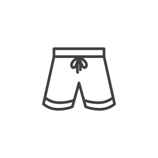 ビーチショートラインアイコン モバイルコンセプトとウェブデザインのためのリニアスタイルのサイン 男性のショートパンツの輪郭ベクトルアイコン 夏服のシンボル ロゴイラスト ベクトルグラフィックス — ストックベクタ