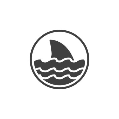 Köpekbalıkları vektör simgesine dikkat edin. Mobil konsept ve web tasarımı için düz tabela. Köpek balıkları sembol imzalarlar. Sembol, logo çizimi. Vektör grafikleri