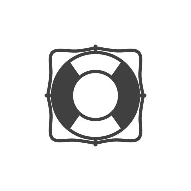 Lifebuoy vektör simgesi. Mobil konsept ve web tasarımı için düz tabela. Lifesaver sembolü. Güvenlik sembolü, logo çizimi. Vektör grafikleri