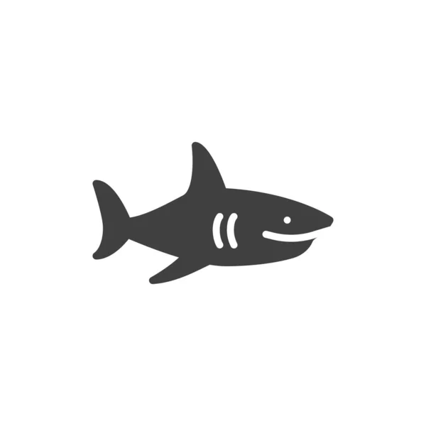 Ikona Wektora Rekina Wypełnione Płaski Znak Dla Koncepcji Mobilnej Projektowania — Wektor stockowy