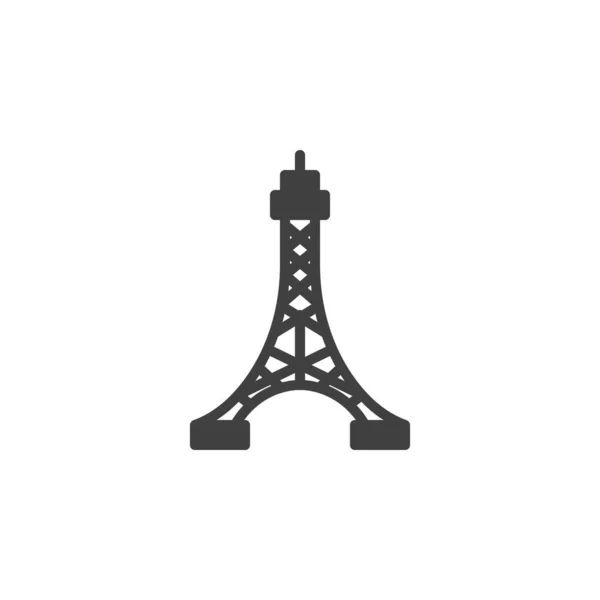 Ikona Wektora Wieży Eiffla Wypełnione Płaski Znak Dla Koncepcji Mobilnej — Wektor stockowy