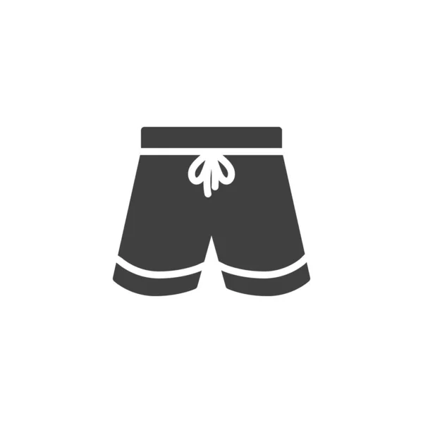 ビーチショートベクトルアイコン モバイルコンセプトとウェブデザインのための完全なフラット記号 男性のショートグリフアイコン 夏服のシンボル ロゴイラスト ベクトルグラフィックス — ストックベクタ