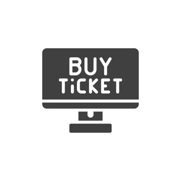 Comprar Entradas Icono Vector Línea Signo Plano Lleno Para Concepto — Archivo Imágenes Vectoriales