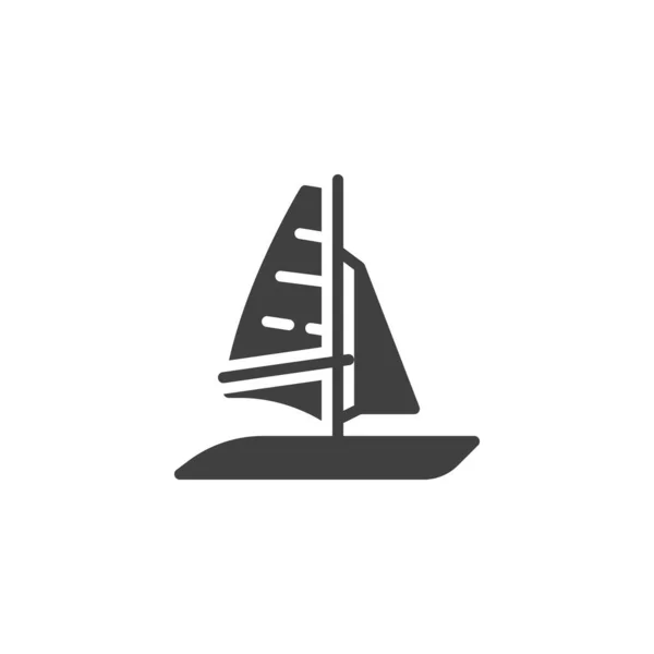 Windsurfen Vector Icoon Gevuld Plat Bord Voor Mobiel Concept Webdesign — Stockvector