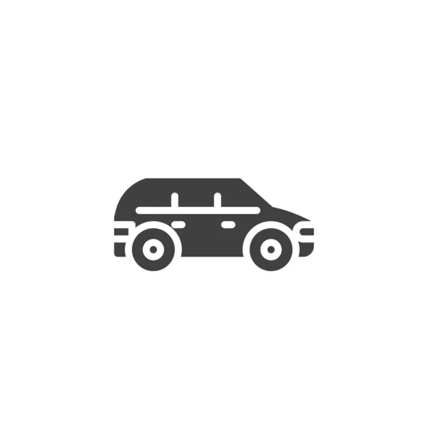 Suv汽车矢量图标 填写了移动概念和网页设计的平面标志 微型货车的标志 标识插图 矢量图形 — 图库矢量图片