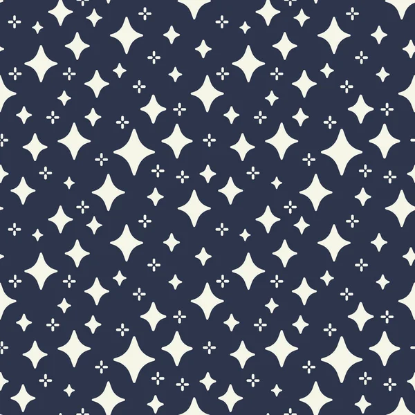 Twinkling Stars Icons Pattern Abstract Stars Seamless Background Seamless Pattern — Stock Vector