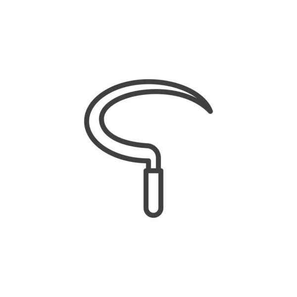 Jardinería Scythe Línea Icono Signo Estilo Lineal Para Concepto Móvil — Vector de stock