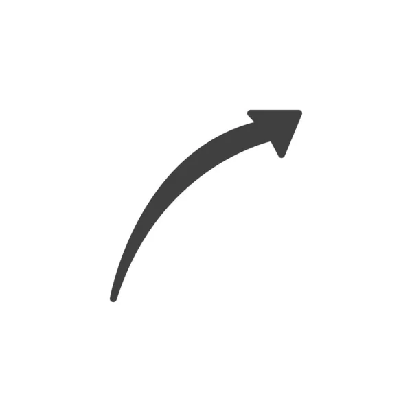 Векторная икона кривой стрелы — стоковый вектор