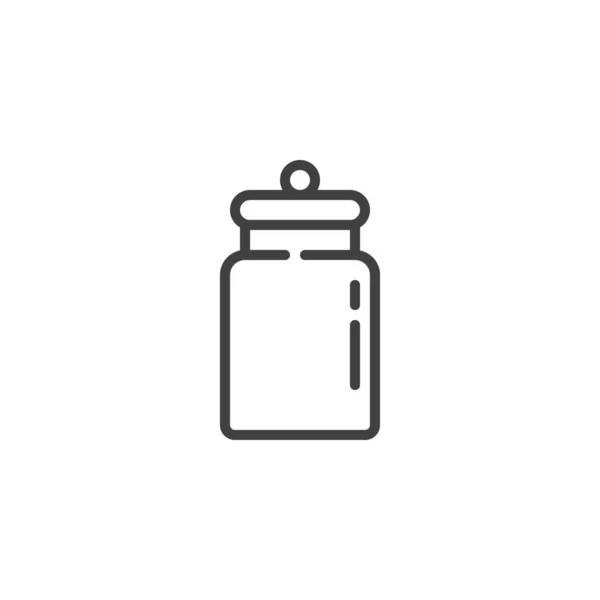 牛乳はアイコンを並べることができます モバイルコンセプトとウェブデザインのためのリニアスタイルのサイン 空のガラス瓶の輪郭ベクトルアイコン シンボル ロゴイラスト ベクトルグラフィックス — ストックベクタ