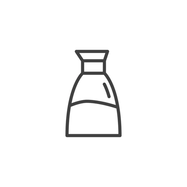 Icono Línea Botella Condimento Signo Estilo Lineal Para Concepto Móvil — Vector de stock