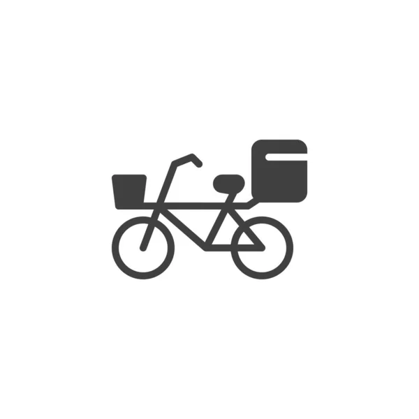 Servicio Entrega Bicicletas Icono Vectorial Signo Plano Lleno Para Concepto — Archivo Imágenes Vectoriales