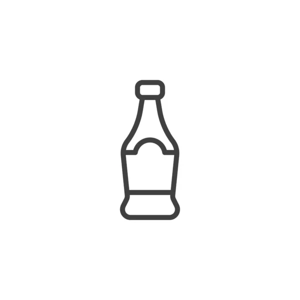 Пляшка Значка Лінії Ketchup Знак Лінійного Стилю Мобільної Концепції Веб — стоковий вектор