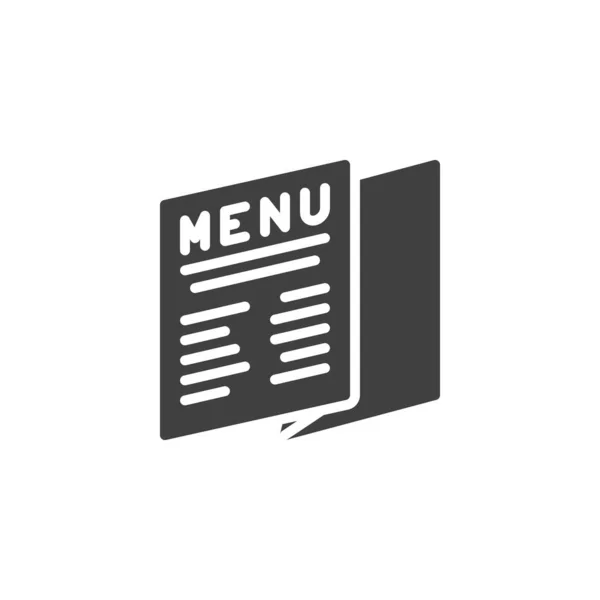 Restaurante Menú Libro Vector Icono Signo Plano Lleno Para Concepto — Archivo Imágenes Vectoriales