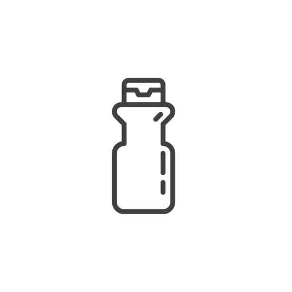 Значок Лінії Пляшки Кондомініуму Знак Лінійного Стилю Мобільної Концепції Веб — стоковий вектор