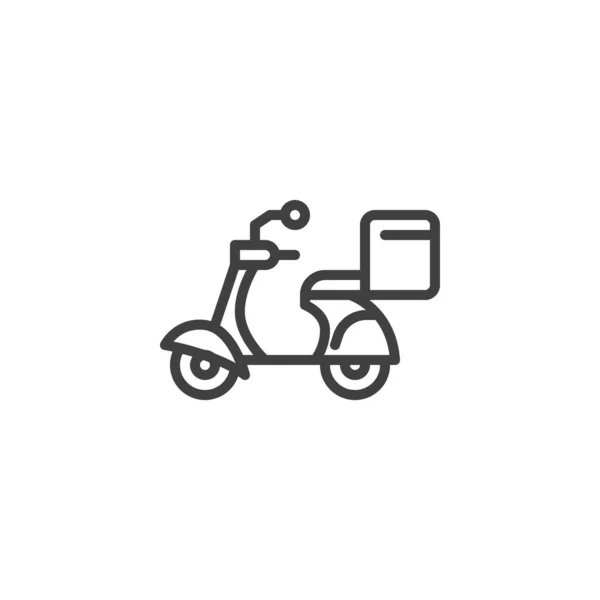 Icono Línea Bicicleta Entrega Comida Signo Estilo Lineal Para Concepto — Archivo Imágenes Vectoriales