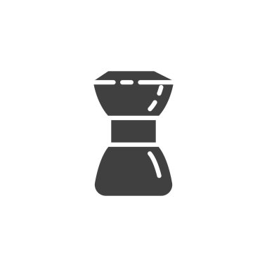 Cam karıştırıcı şişe vektör ikonu. Mobil konsept ve web tasarımı için düz tabela. Konserve şişesi kabartma sembolü. Sembol, logo çizimi. Vektör grafikleri