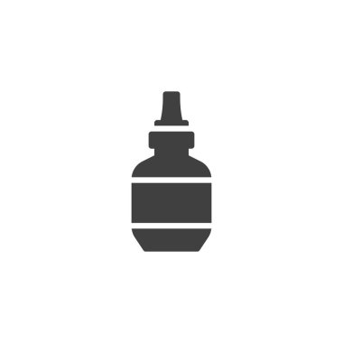 Hardal Şişe Vektör ikonu. Mobil konsept ve web tasarımı için düz tabela. Mayo sıkma şişe kabartma ikonu. Sembol, logo çizimi. Vektör grafikleri