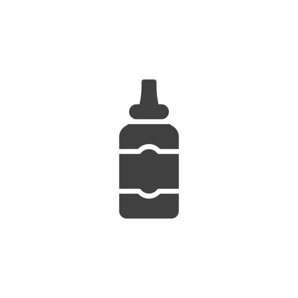 Senape Spremere Icona Vettore Bottiglia Segno Piatto Riempito Concetto Mobile — Vettoriale Stock