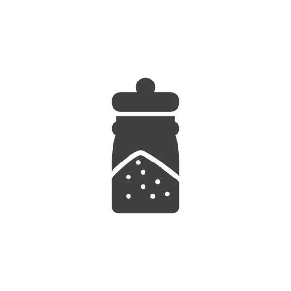 Spices Jar Vector Icon Filled Flat Sign Mobile Concept Web — Stock Vector