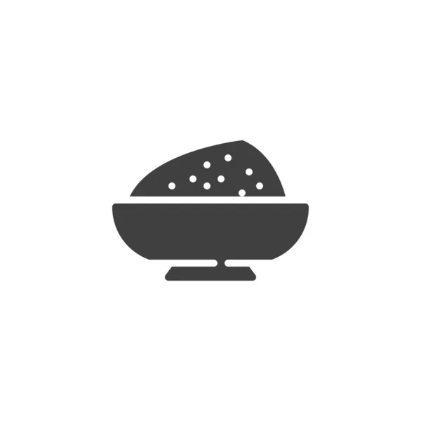 Flour Bowl Vector Icon Filled Flat Sign Mobile Concept Web — Stock Vector