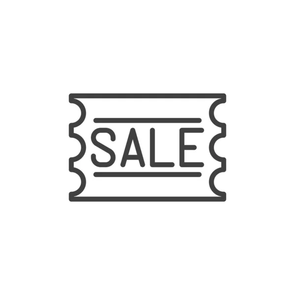 Sale Coupon Line Icon Lineares Stilschild Für Mobiles Konzept Und — Stockvektor