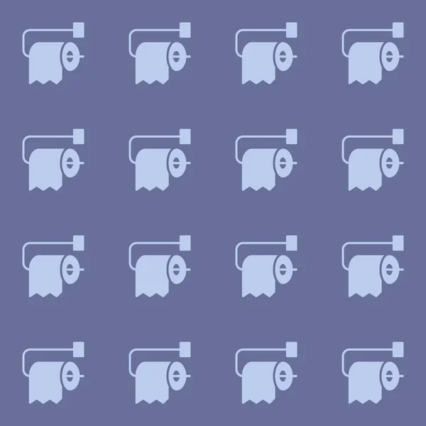 Toilet Paper Roll Icons Pattern Hygiene Towel Roll Seamless Background — Stock Vector