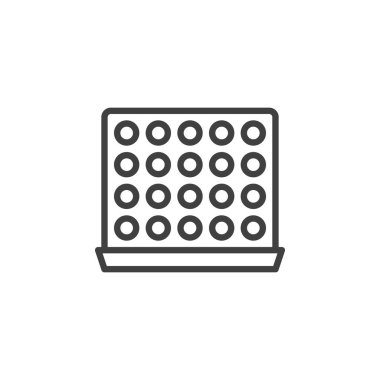 Dört bağlantı oyun satırı simgesi