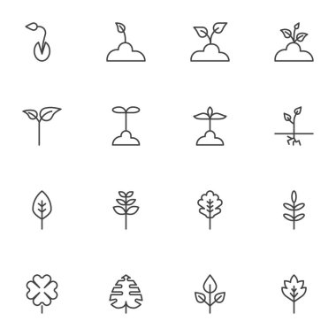 Tohum ekme çizgisi simgeleri ayarlandı